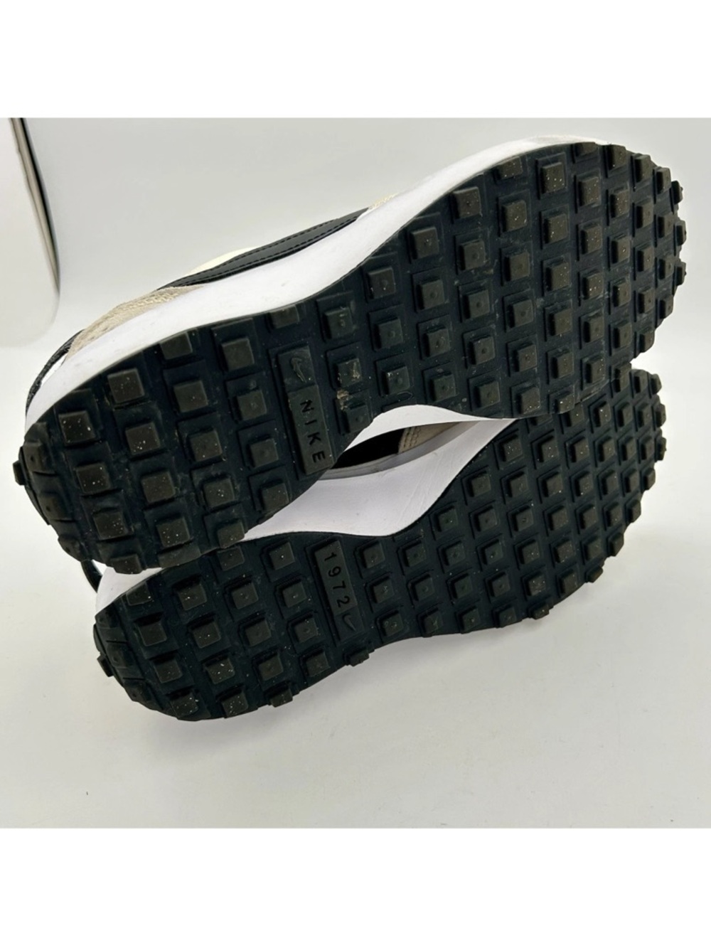 Nike Waffle Debut Sanddrift Phantom White, Black and Beige Classic Runner - Picture 7 of 8